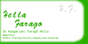hella farago business card